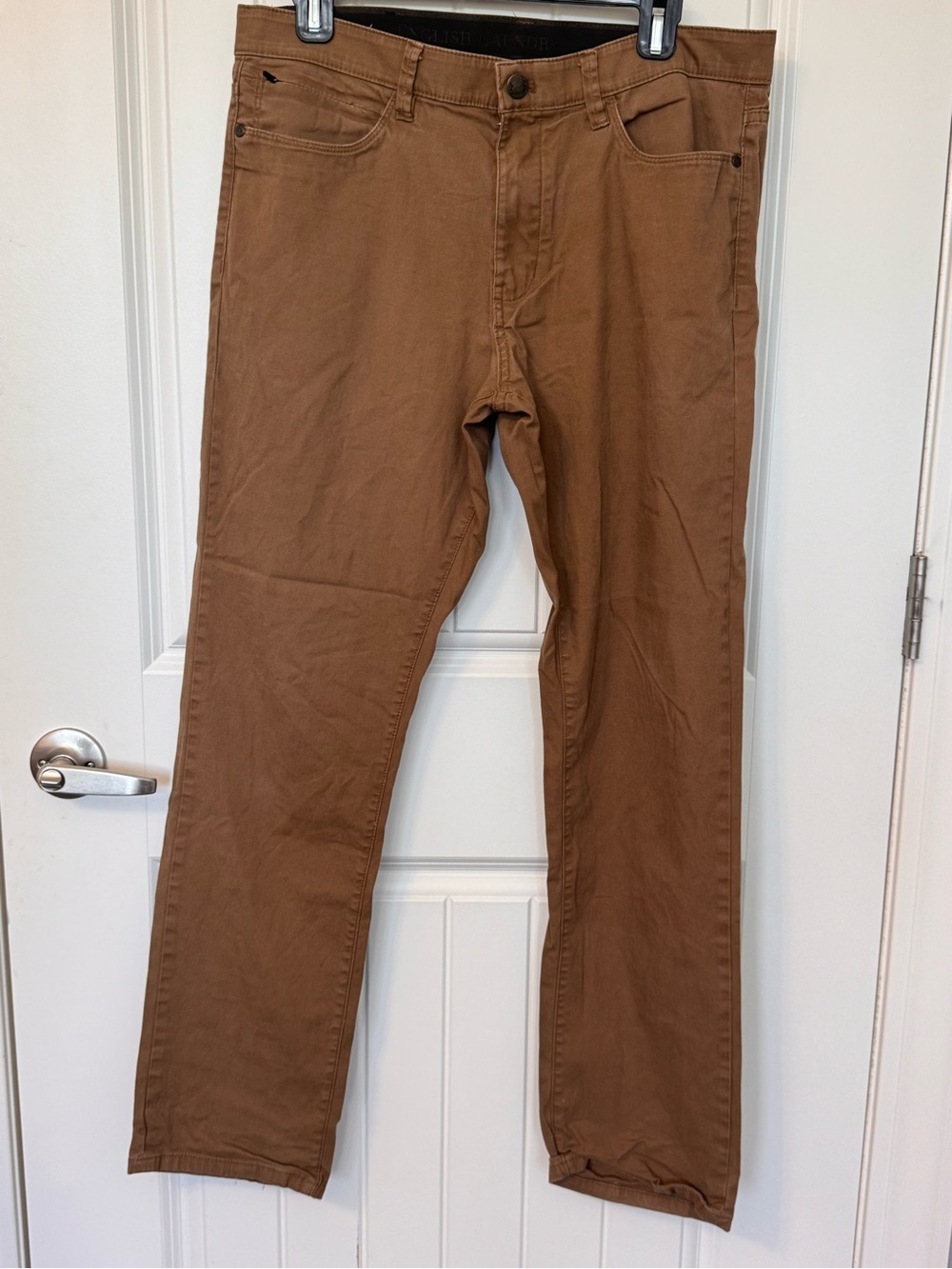 English Laundry Brown Stretch Straight Leg Pants Men’s 32x32